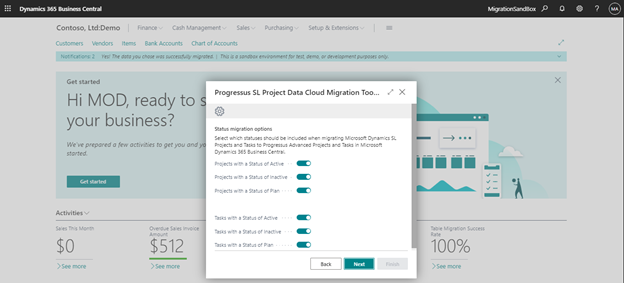 Status migration options